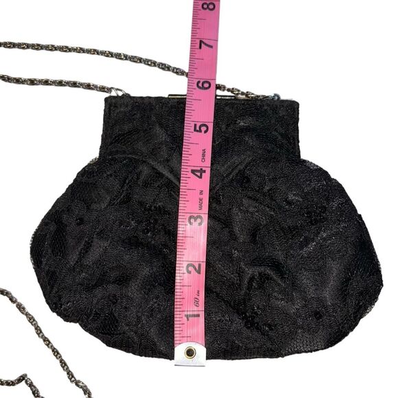 Small Black Lace Purse with Chain Strap Formals Prom Night Out - Picture 4 of 7